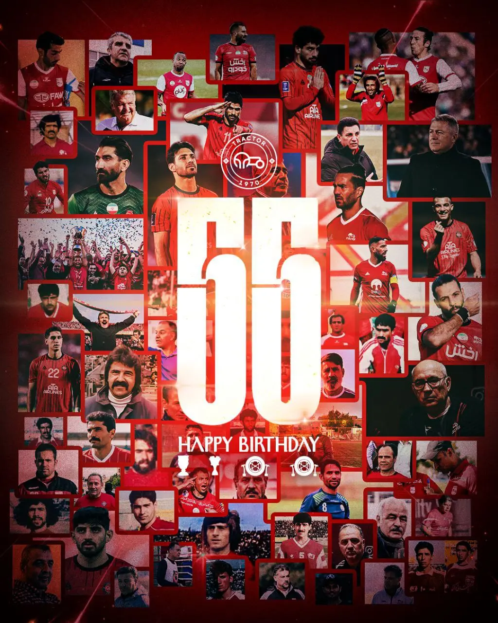 سوپرایز باشگاه تراکتور به مناسبت 55 سالگی اش + عکس