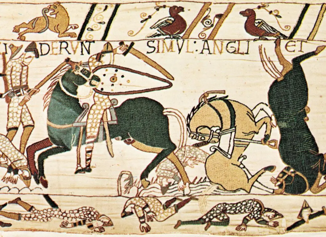 Battle-of-Hastings-axman-combat-Norman-English