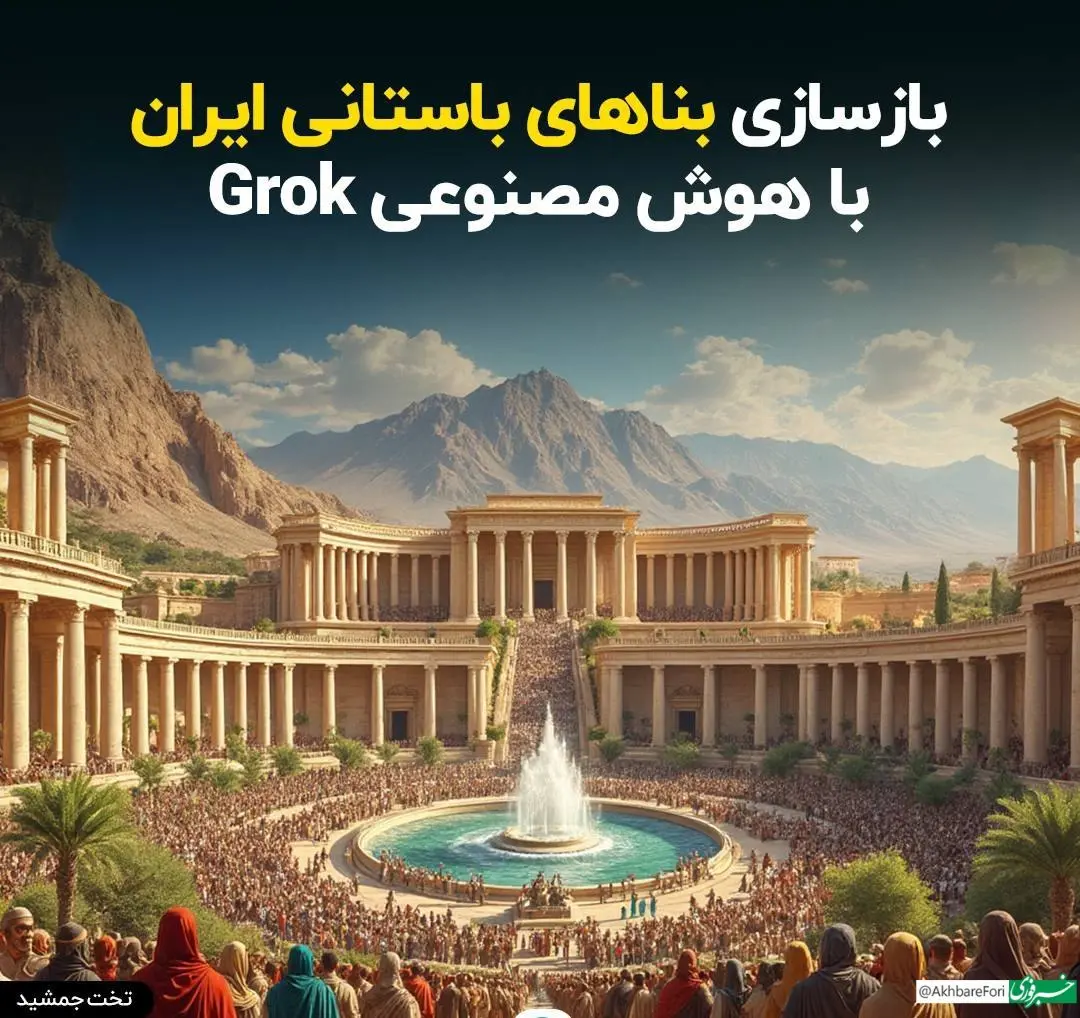 بازسازی بناهای باستانی ایران با هوش مصنوعی Grok