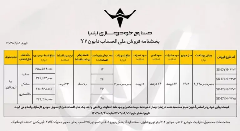 شرایط جدید فروش اقساطی دایون Y7 اعلام شد