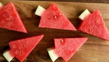 آموزش برش هندوانه شب یلدا با چند ترفند ساده + فیلم