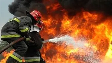 آتش سوزی در یک مغازه و مهمانسرا در خیابان سعدی