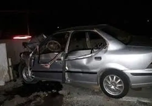 لحظه تصادف ماشین عروس در جاده + فیلم

