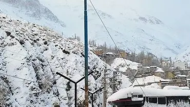 بارش زیبای برف در "شمشک" دربندسر