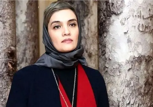 «میترا حجار» در کنار «حسین باری» در پشت‌صحنه «یادم تو را فراموش»