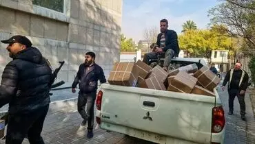 لحظات عجیب و باورنکردنی از غارت بانک مرکزی سوریه + فیلم