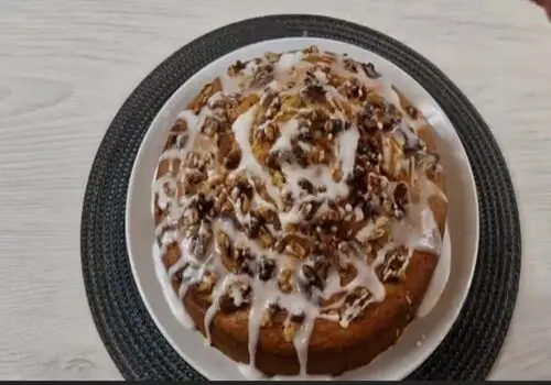 طرز تهیه کیک خوشمزه میوه ای با میکس جادویی سیب و پرتقال+ فیلم