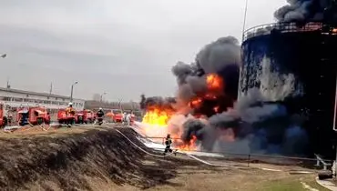 
حمله پهپادی اوکراین به محل ذخیره نفت روسیه
