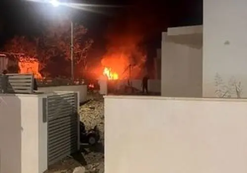 تصویری از ساختمان نظامی اسرائیل بعد از حمله ایران