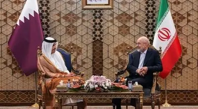 دیدار قالیباف با نخست‌وزیر قطر: دولت ترامپ تصمیمات غلط می‌گیرد