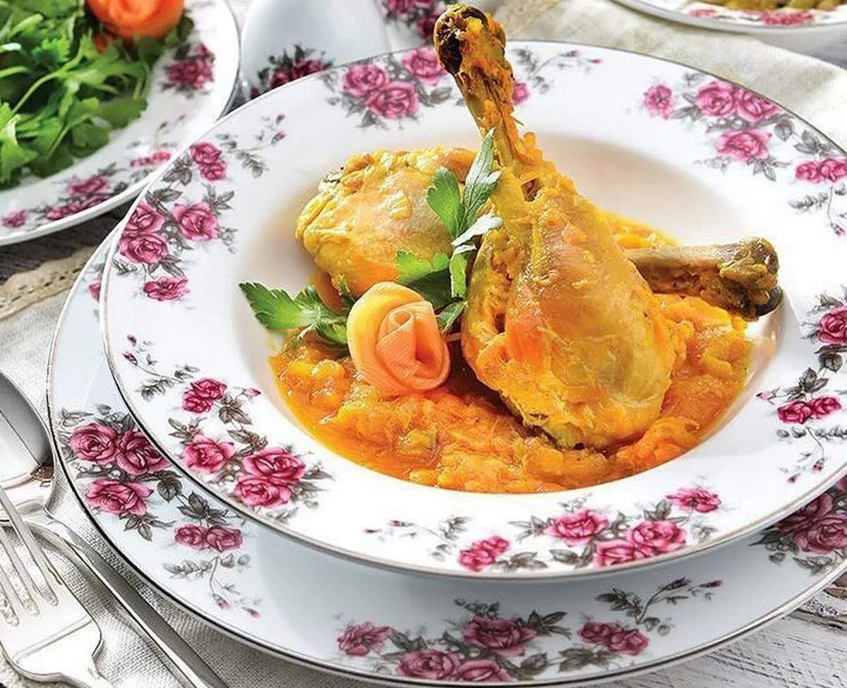 طرز تهیه خورشت مرغ و نارنگی
