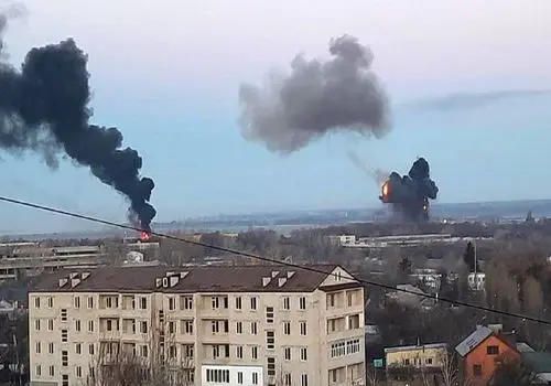 تازه ترین تصاویر از حملات گسترده امروز روسیه به کی‌یف