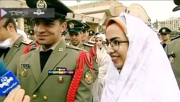 کلاه ارتش سر عروس خانم؛ تصاویر مراسم ازدواج افسران ارتش