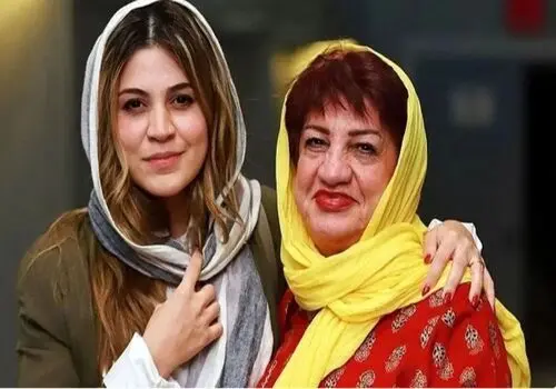 تصویر گرم مادر و دختری؛ ناهید مسلمی و شیدا خلیق