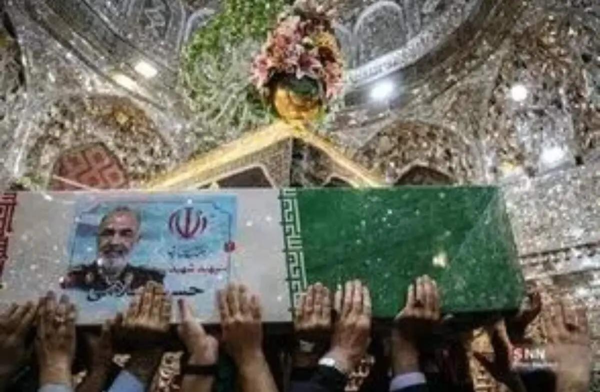 تصاویری از دختر شهید سلامی بر مزار پدرش