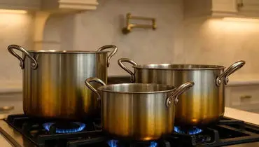 چرا قابلمه استیل زرد می‌شود؟ راه‌های ساده برای پیشگیری

