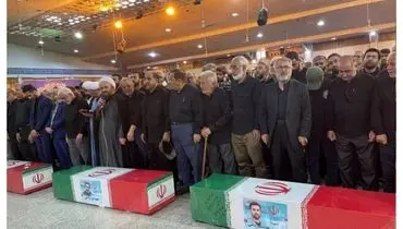 پیکر مطهر سردار ربانی، همسر و فرزند شهیدش در آغوش خاک آرام گرفت
