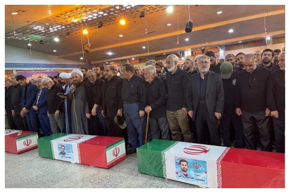 پیکر مطهر سردار ربانی، همسر و فرزند شهیدش در آغوش خاک آرام گرفت
