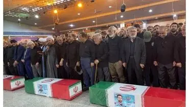 پیکر مطهر سردار ربانی، همسر و فرزند شهیدش در آغوش خاک آرام گرفت
