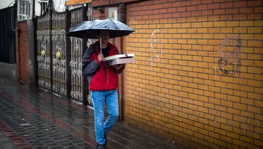 هوای بارانی تهران در شرایط نارنجی