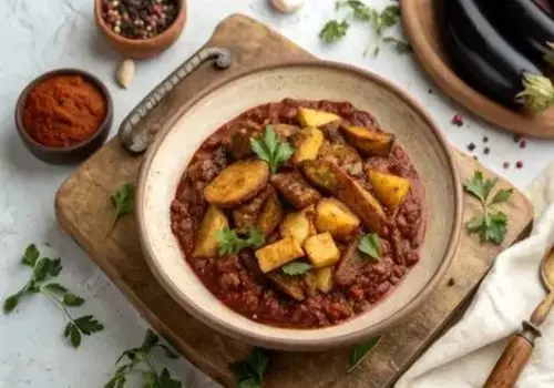 واویشکا بادمجان با گوشت چرخ‌کرده + روش تهیه
