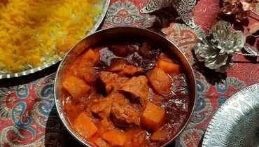 ناهار: خورش کدو حلوایی و آلو بخارا؛ جشنی از رنگ و طعم پاییزی!