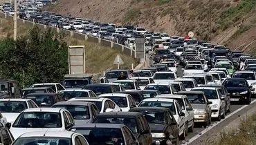 ترافیک سنگین بازگشت تهرانی‌ها در ۲ جاده شمالی


