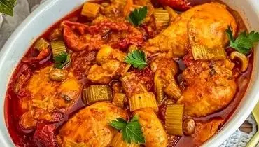 طرز تهیه خورش مرغ و کرفس 