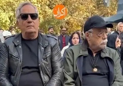 اکبر زنجانپور و مجید مظفری در مراسم تشییع هادی مرزبان/ویدیو 