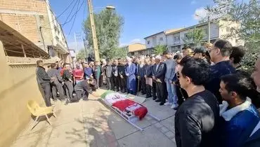 تشییع صابر کاظمی در گلزار شهدای آق‌قلا