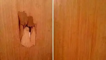 تعمیر ترک خوردگی لبه آب بندی درب چوبی