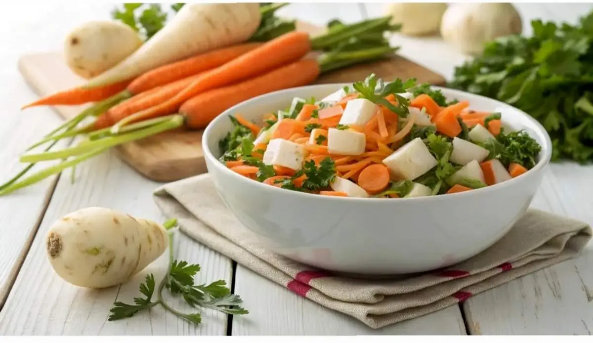 طرز تهیه سالاد شلغم و هویچ، سالم و رژیمی