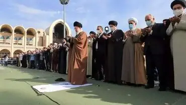 اقامه نماز عید فطر به امامت رهبر انقلاب