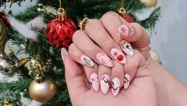 جدیدترین ایده‌های طراحی ناخن برای کریسمس ۲۰۲۶ + عکس