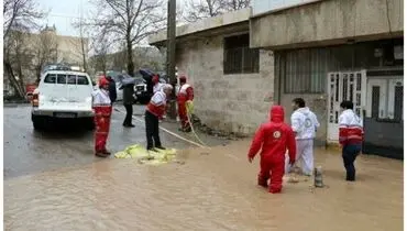 جاری شدن سیلاب در این استان در پی بارش شدید باران