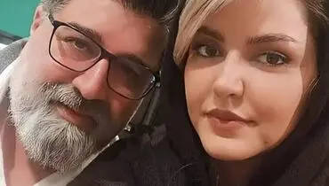 سلفی زیبای مهدی یغمایی و همسرش در لباس سفید