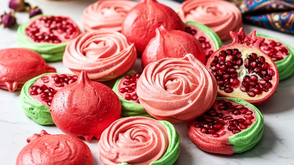 طرز تهیه مرنگ یلدایی؛ شیرینی ساده و رنگارنگ شب یلدا

