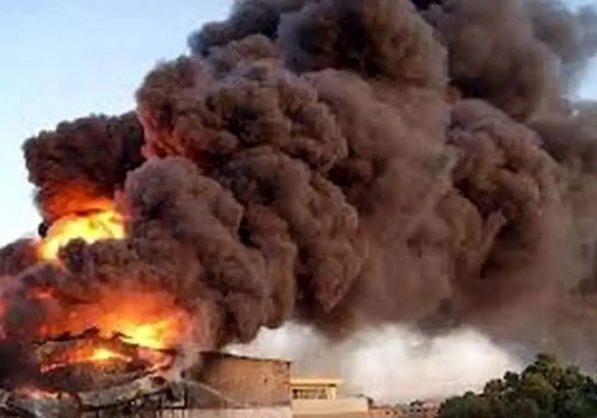 تصویری از انفجار در گرمدره کرج