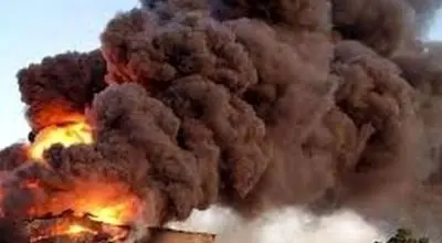 تصویری از انفجار در گرمدره کرج