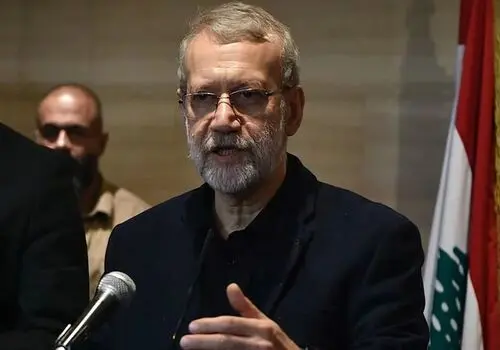 لبنانی‌ها روی سر علی لاریجانی برنج پاشیدند/عکس