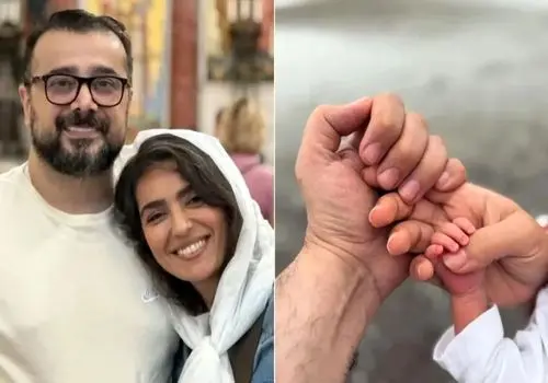 جدیدترین عکس سپند امیرسلیمانی، مونا کرمی و پسرشان!