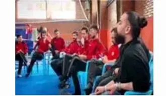 امیر عظیمی در جمع امدادگران هلال احمر/ویدیو 