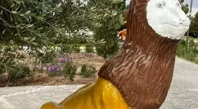 پشت پرده مجسمه های شیر عجیب و غریب در رشت + عکس