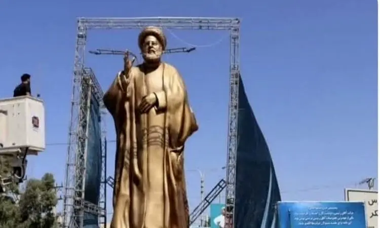 رونمایی از تندیس شهید آیت‌الله رئیسی در اردبیل +فیلم