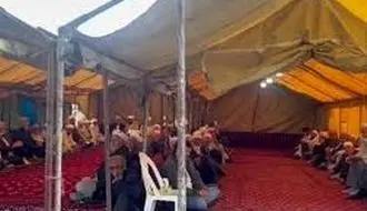 مردم برای بدرقه صابر کاظمی چادر ترکمن برپا کردند/ویدیو 