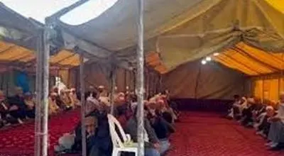 مردم برای بدرقه صابر کاظمی چادر ترکمن برپا کردند/ویدیو 