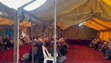 مردم برای بدرقه صابر کاظمی چادر ترکمن برپا کردند/ویدیو 
