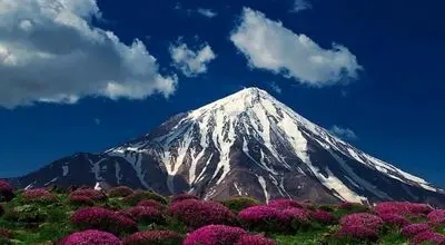 منظره قله دماوند از پارک ملی کویر + عکس