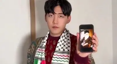 ویدیوهای «داوود کیم» در حمایت از ایران و رهبر شهید ...