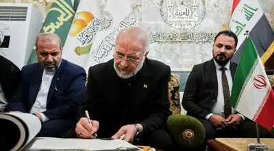 آرزوی شهادت قالیباف در دفتر یادبود کربلا ثبت شد/عکس